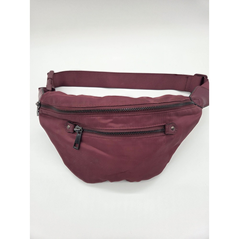 Womens Fanny Pack OS Burgundy Excellent Nylon Belt Bag Crossbody Unbranded